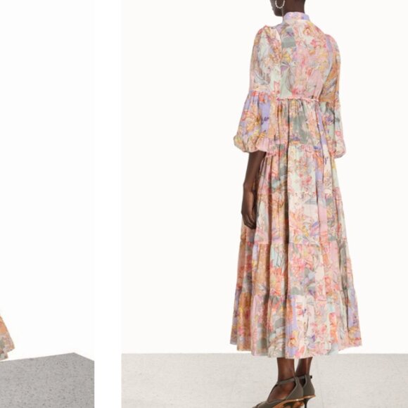 Zimmermann Belted Cotton Tiered Dress -perfect for special occasions - Picture 8 of 14